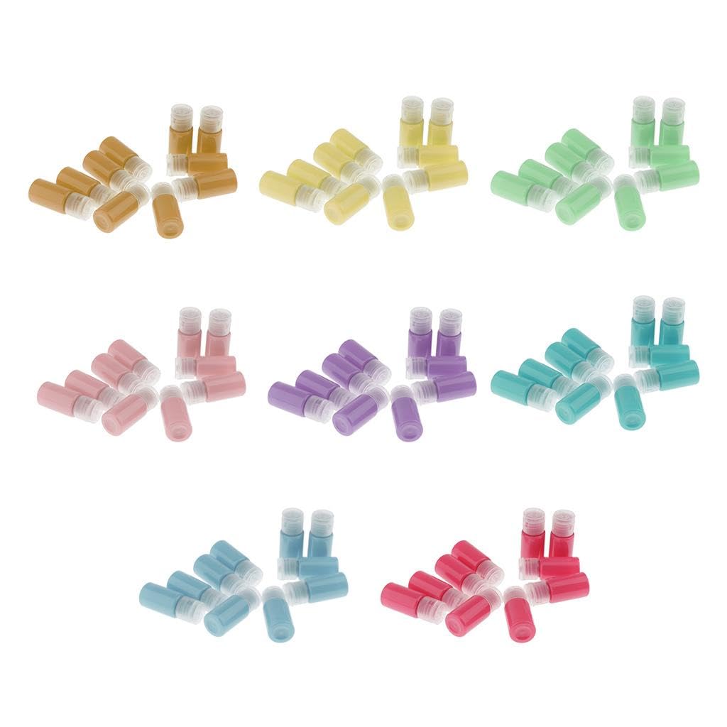 2x10 Envases de PET para Desmaquillante Líquido, Botellas de Champú de Viaje de 10 Ml, Azul Claro, 6 piezas