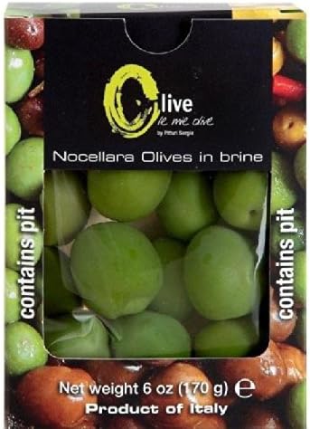 Pitturi Sergio Nocellara Olives in Brine, Green, 6 Ounce