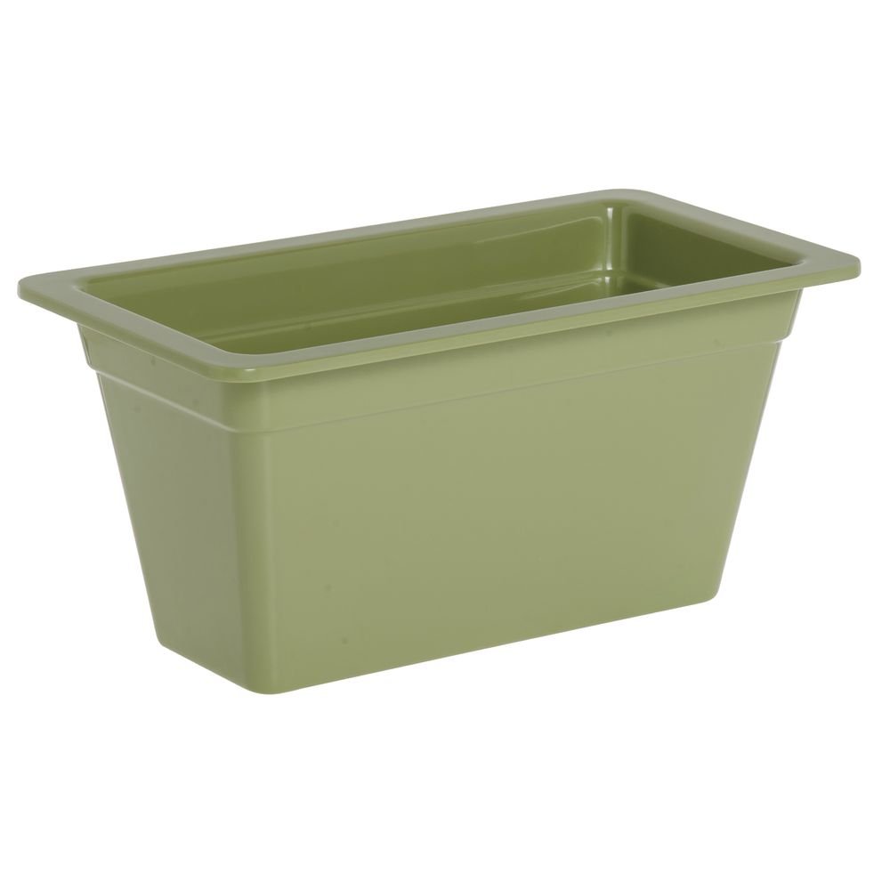 Serving Bowl Display Bowl 1/3 Size Willow Green Melamine - 12 1/2 L x 6 3/4 W x 6" H by HUBERT – Plastic, Willow Green, Model H0028-WILLOW