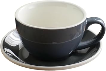 Latte Cup 300ml Coffee Cup Ceramic Latte Bowl Latte Art Cup and Saucer Colorful G