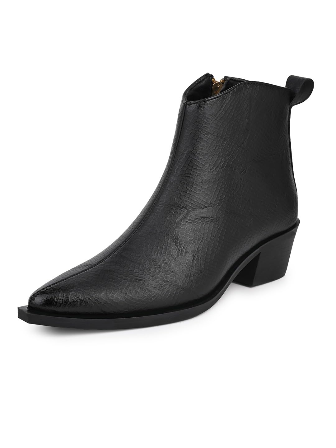 Womens Textured Chelsea Pointed Boots-image-10