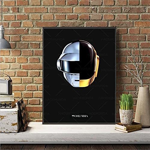 tableautoile peinturetableau decorationewall Art|55x75cm|sans Cadre Daft Punk Casque Random Access Memories Musique Cool Wall Decor Cover