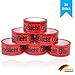 Produktbild Paketband Vorsicht Glas zerbrechlich 5cm x 66m in rot (36 Rollen) - Vorsicht Glas Paketband extra stark - Klebeband mehrsprachig für fragile und zerbrechliches Glas - Paketklebeband als Rollenset