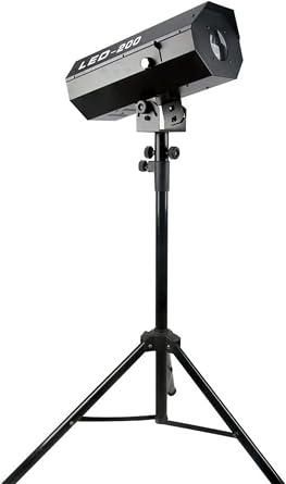 GERRBG200W Stage Follow Spotlight, LED Spotlight Manual Control Stage Spotlight Stand Adjustable Aperture, Stand Party DJ Disco Light Beam for Wedding Birthday Christmas Party Black