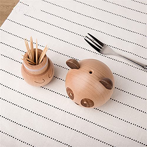 Houten Tandenstokerdoos, Tandenstokerdispenser, Cartoon Mini-panda Tandenstokerhouder, Creatieve Draagbare… - Image 5