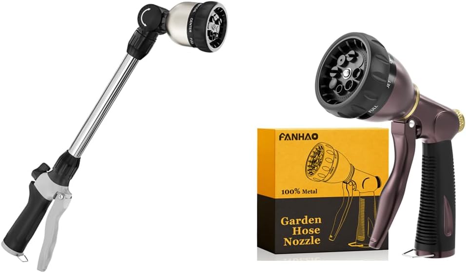 FANHAO 16 Inche Watering Wand + Heavy Duty Garden Hose Nozzle