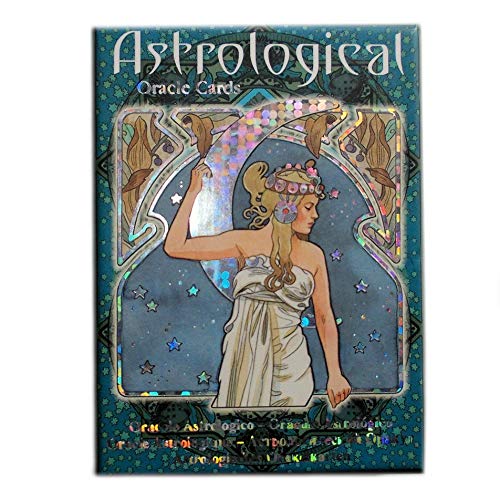 Art Nouveau Astrological Oracle por Antonella Castelli, Estuche con 22 Tarjetas Inspiradoras y Guía Multilingüe