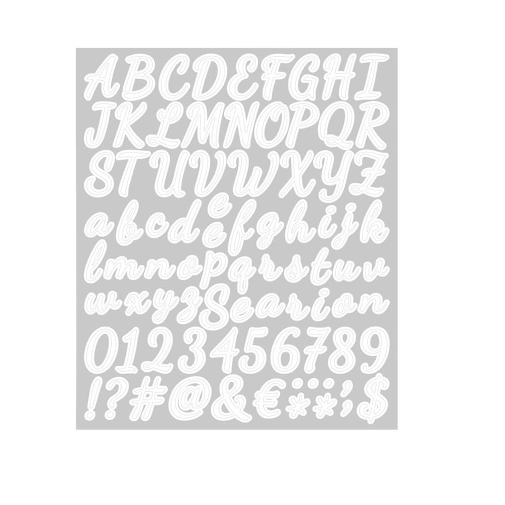 10 Sheets Large Self-Adhesive Stickers - Letters & Numbers for Crafts(Color7)
