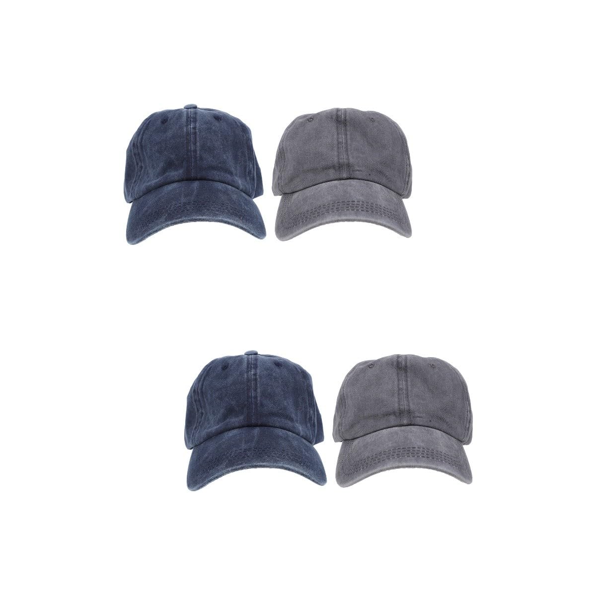 CALLARON Berretto da Baseball in Denim Cappelli Vintage da Uomo Caps Cappucci da Sole Cadetto Ha Raggiunto Il Picco Berretti per Le Donne Cappelli da Sole Cotone Blue