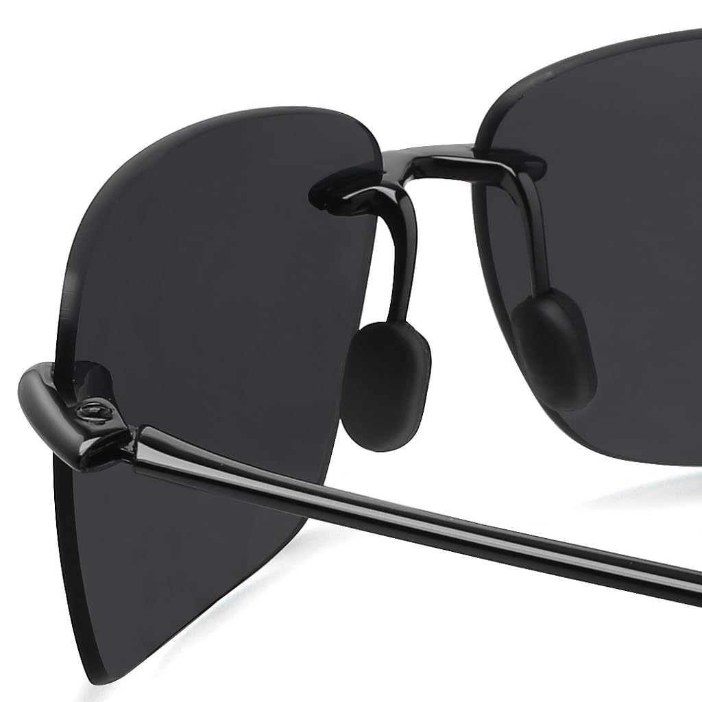 WISTON Gafas de sol polarizadas deportivas para hombres y mujeres, marco sin montura Tr90 para correr, pescar, béisbol, conducción, W8001