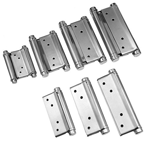 Preisvergleich Produktbild 2x EDELSTAHL Pendeltürband Pendeltürscharnier Türband Scharnier (Modell Doppel, Bandhöhe: 70mm)