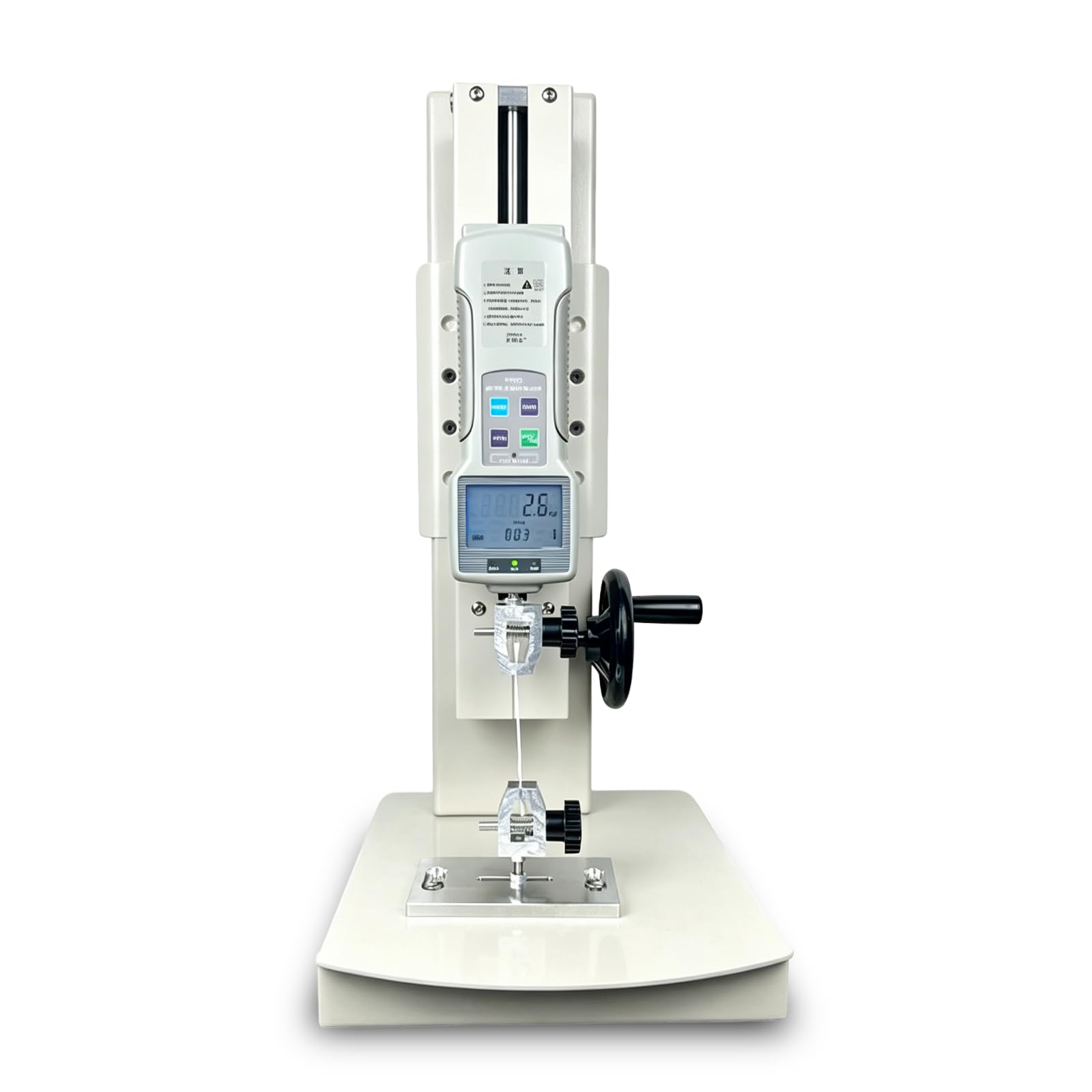 ZHENYUWANG 10–2000N Digital Tensile Tester, Digital Tensile Testing Machine, Hand-Operated Vertical Tensile Test Stand, Multifunctional Fixture, Bidirectional Mounting 50N