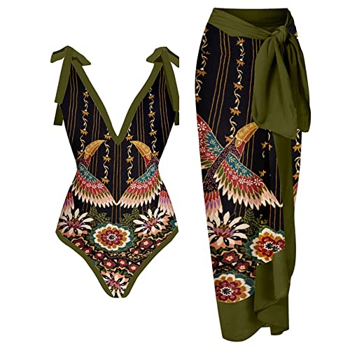 Maillot de bain jupe vert idéal pour vos vacances à la plage et séances de surf