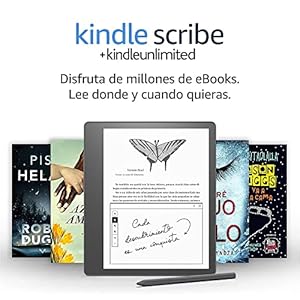 Kindle Scribe, el primer Kindle para leer y escribir, con una pantalla Paperwhite de 10,2″ y 300 ppp | Con lápiz básico | 16 GB + Kindle Unlimited