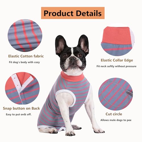 Clorvint Dog Recovery Suit for Female Spay, Dog Onesie Surgery Suit for Small Dog Cone Alternative to Prevent Licking, S — view 2