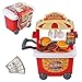 WGS Mini Barbecue Hamburger Grill Trolley Toy, Supermarket Food Truck Pretend Playset, Snack Play Store Kitchen Food Sets for Kids Toddler of 3 4 5 6 Years Old