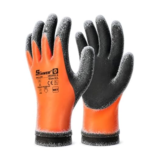 2.0 Flexible Winter Work Gloves for Men 100% Waterproof Work Gloves Double Latex Coated for Outdoor Cold Weather at -58℉, Freezer, Shoveling Snow, Ice Fishing,Agriculture, Warehouse, Large, 2 Pairs