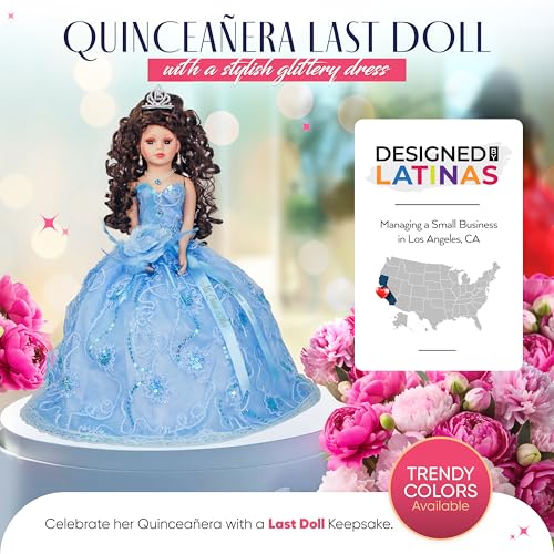 Muñeca Quinceañera Última con Vestido Sombrilla 18" miniatura 3
