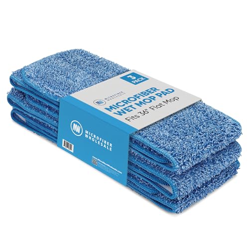 Image of 36 inch Microfiber Wet Mop Pad (3) - Microfiber Wholesale