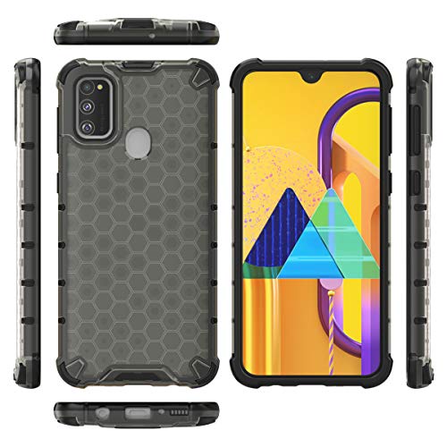 Image of Glasgow Back Case Cover for Samsung Galaxy M30s Shockproof Military Grade Back Case Back Cover - Black