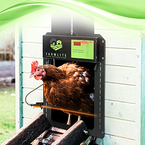 FarmLite Automatic Chicken Coop Door Automatic Chicken Door Powered