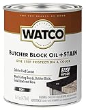 Watco 359023 Butcher Block Oil + Stain, 16 oz, Ebony