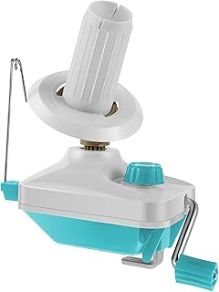Needlecraft Yarn Ball Winder, Hand Operated Low Noise Wool Winder Machine with Scissors Portable Lightweight Wool String Winder Reusable Manual Wool Winder for Yarn Wool Fiber String (Blue)