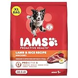 IAMS Proactive Health Adult Minichunks Dry Dog Food Lamb & Rice Recipe, 38.5 lb. Bag