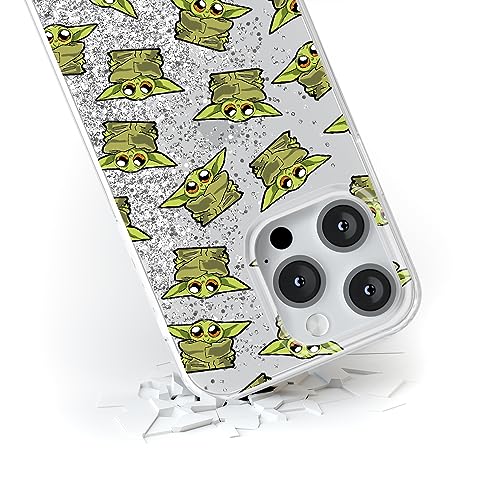 ERT GROUP mobile phone case for Apple Iphone 14 PRO original and officially Licensed Star Wars pattern Baby Yoda 008 optimally adapted to the mobile phone, with glitter overflow effect - Image 3