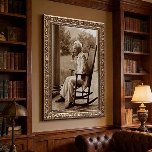 Impression sur toile Mark Twain avec cadre suspension haute definition