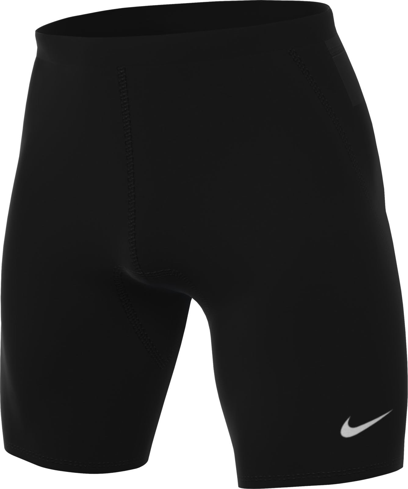 Nike Men's Dri-Fit Fast Bf Half Tight Shorts, Black/Reflective Silv, S
