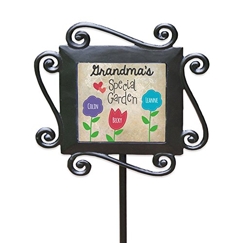 GiftsForYouNow Grandma’s Special Garden Personalized Garden Stake, 3 Names
