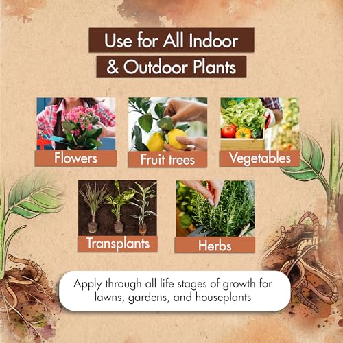 Worm Castings for Plants, Earthworm Casting Organic Fertilizer, Bokashi Booster, Worm Tea Made from Compost Worms, Liquified & Concentrated Vermicompost for Soil Fertility & Bountiful Harvest, 8 oz. - Thumbnail 5