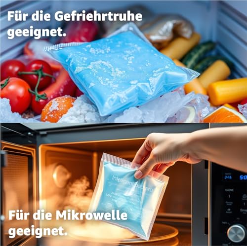 2x XXL Kühlpads - 28x12 cm Kalt Warm Kompressen blau, Groß - Wärmekissen & Kühlpacks - Gel Kühlkissen - für Prellungen, Schmerzen - Coolpack - MADE IN GERMANY