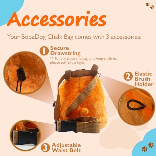 Rock Climbing Chalk Bag – Boba Dog Plush Animal Bag (Chalk Bag) - Thumbnail 4