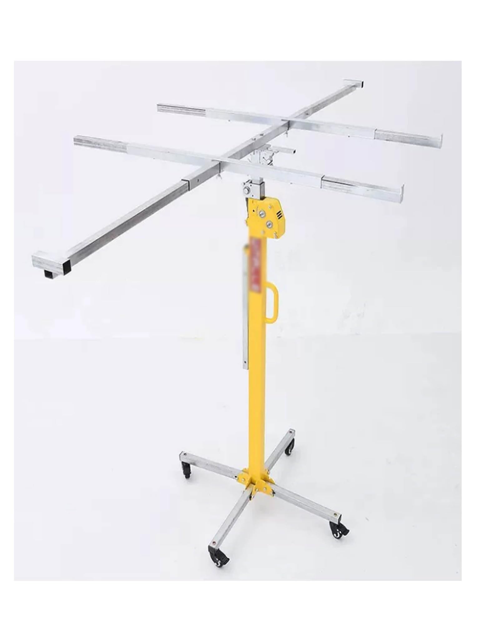 Sollevatore per cartongesso 2 in 1, manuale ed elettrico, 3-5 m, resistente, con ruote, per la costruzione di soffitti e pareti