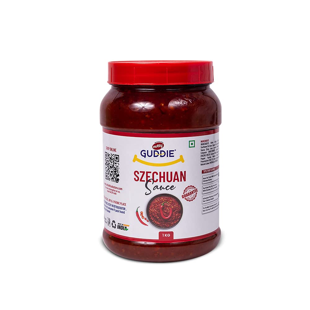 Guddie Szechuan Sauce Spicy Dip, Blended with Seasonings, 1 Kg