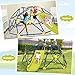 Costzon Climbing Dome with Slide for Kids, 8FT Kids Jungle Gym Monkey Bar Climbing Toys for Outdoor, 2 in 1 Indoor Geometric Dome Climber Playground Set for 3-8 Boys Girls Toddlers Backyard Gifts