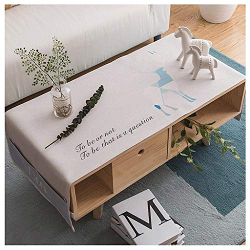Nappe en coton et lin rectangulaire imperméable 70x160cm pour table - 2