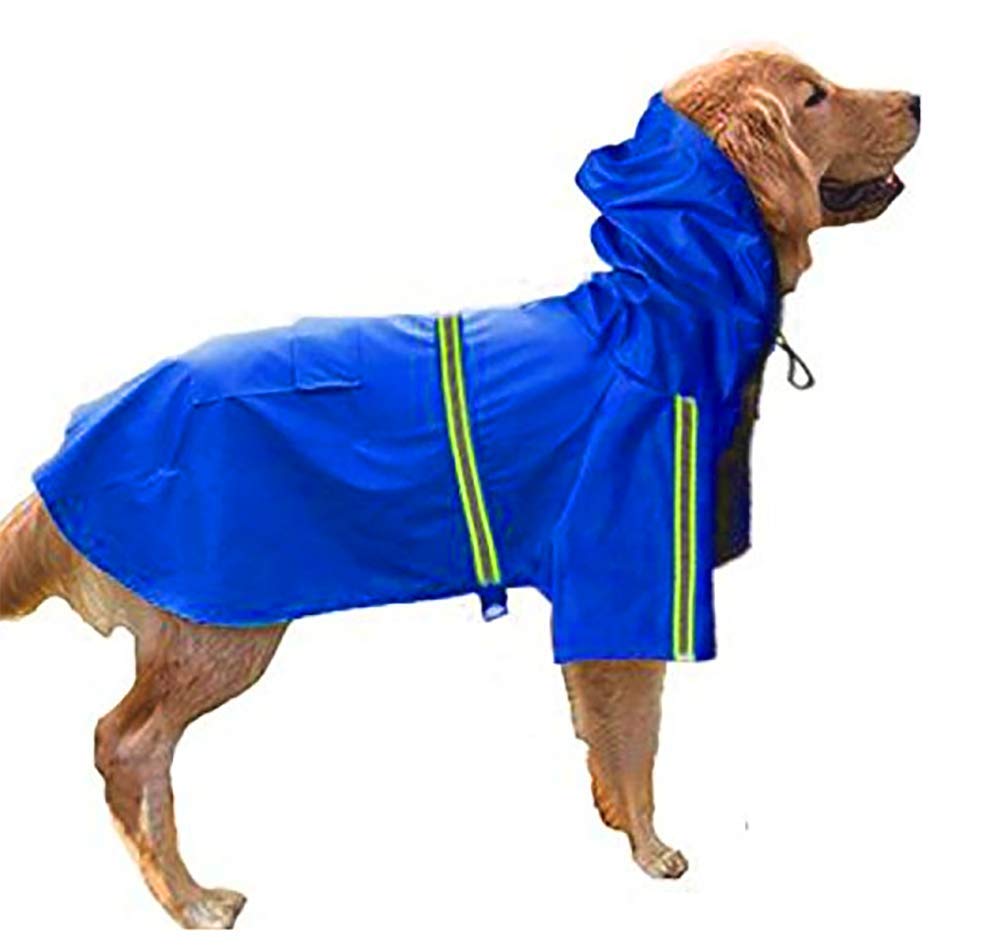 Impermeabile per cani, cappotto per cani da compagnia impermeabile regolabile, impermeabile di sicurezza antivento, impermeabile traspirante per cani di piccola, media e grande taglia (Blue XXX)