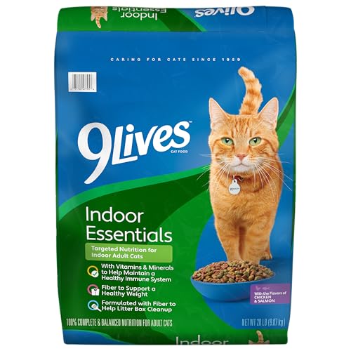 9Lives Indoor Complete Dry Cat Food, 20 lb. Bag