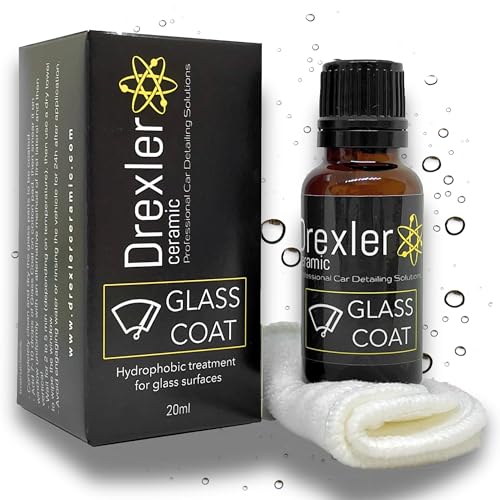 Drexler Ceramic Glass Coating 20ml – Hydrophobic Ceramic Coat for Windshields & Windows | Water...