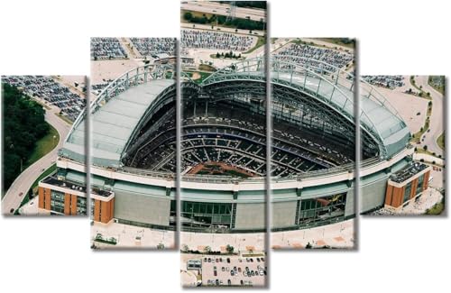 Tableau Terrain De Baseball Salon Moderne 5 Pieces Pour Deco Mur