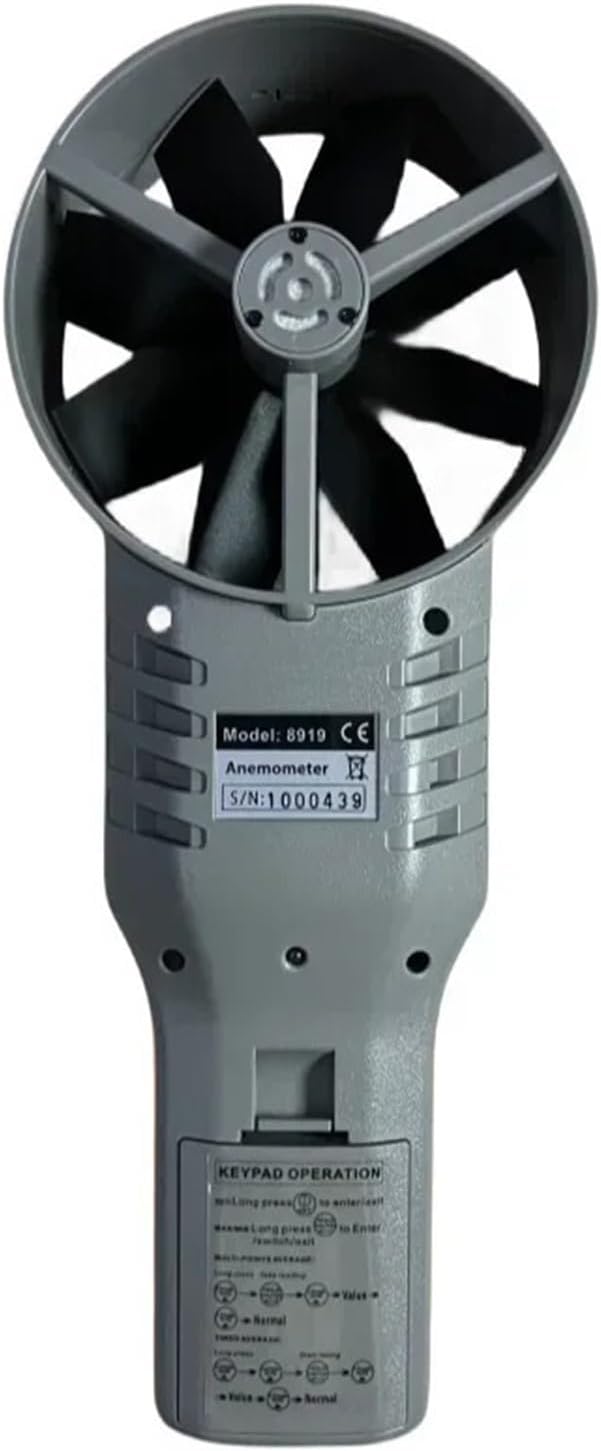 AZ8919 Temperature and Humidity Anemometer, Wind Speed Meter, Air Flow Meter Dew Point Wet Bulb
