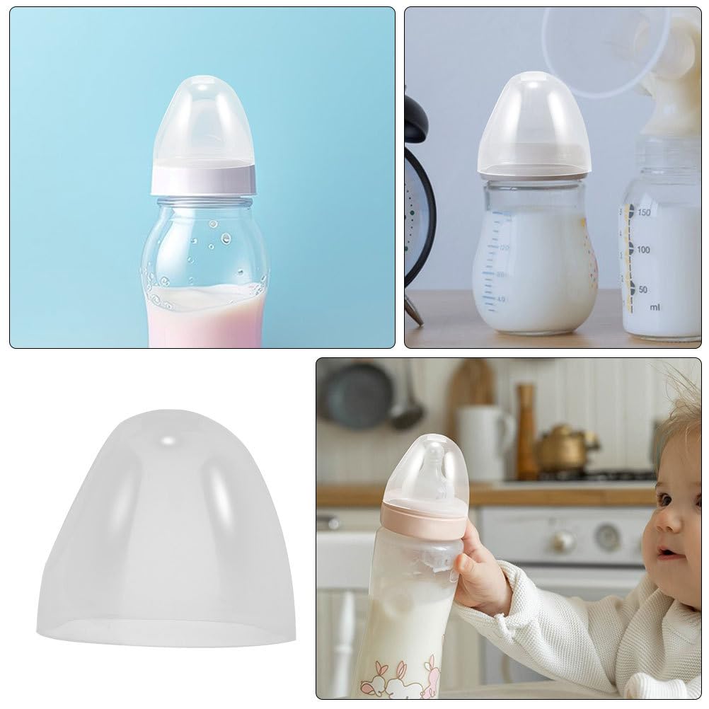 Coperchi Riutilizzabili per Tettarelle Tappo Anti-Perdita in Plastica, Tappi di Ricambio per Bottiglie del Latte a Bocca Larga, Accessori per Allattamento e Protezione Polvere