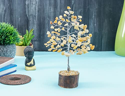 Image of ZAICUS Yellow Aventurine Crystal Tree Feng Shui Bonsai 7-8 Inch