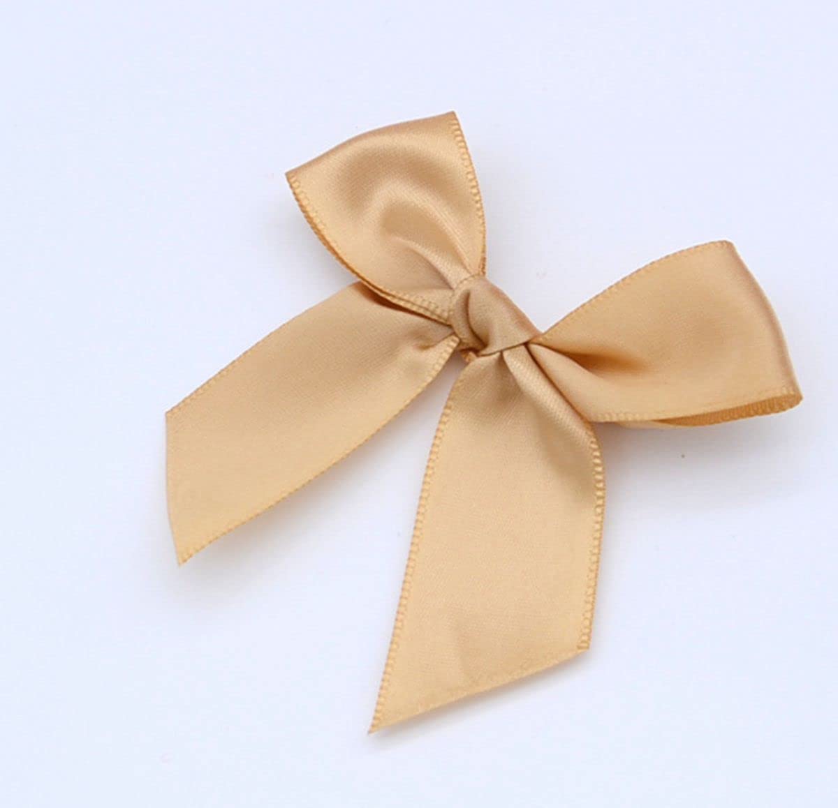 Pamtns 50 Pièces Autocollant Nœuds en Satin Mini Noeuds Cadeau Petits Nœuds en Ruban de Satin Rose Pré-noués Noeuds Décoratifs Faits À la Main avec Ruban Adhésif Double Face pour Mariage Fête