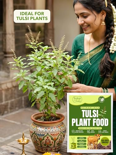 Image of Bombay Greens Tulsi Plant Booster Organic Food | Growth Enhancer for Holy Basil Plants | Improves Leaf Growth & Aroma | Natural Plant Food for Indoor & Outdoor Plants