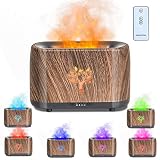 Chanhyer 240ml Upgraded 7 Color Flame Air Aroma Diffuser Cool Mist Humidifier, Noiseless Essential O