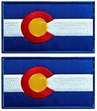 Colorado Flag Patch Colorado Flag Embroidery Patch for Hats, Tactical Bags, Jackets, Clothes Patch Team Military Patch( 2 Pack)